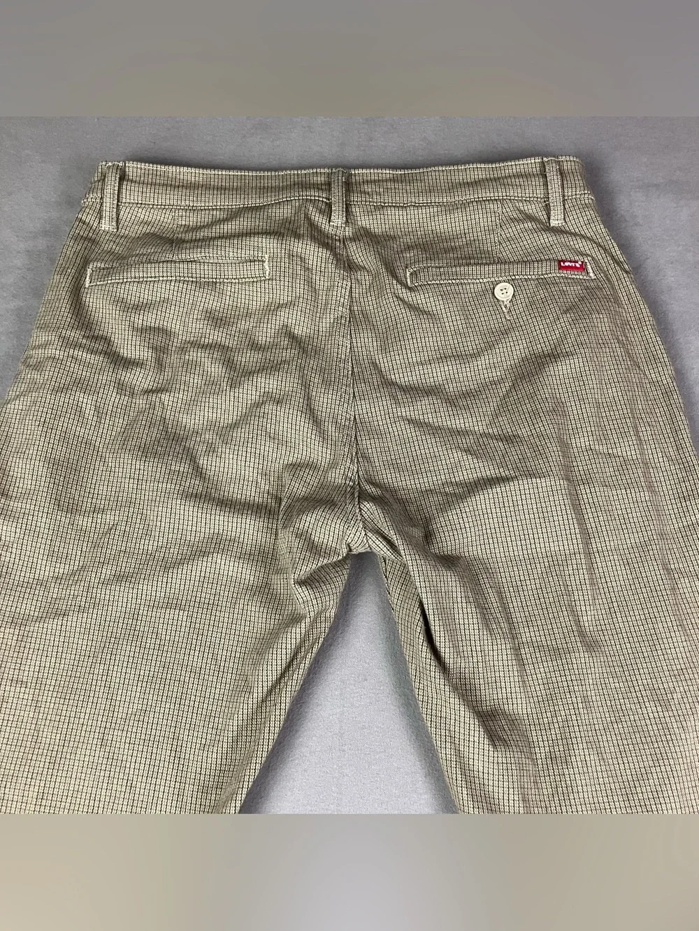 Levis XX Chino Pants Men’s Size 32x34 Standard Taper Houndstooth Brown / Tan